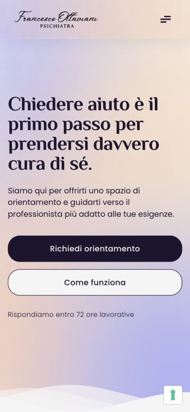 Sito di Francesco Ottaviani su smartphone