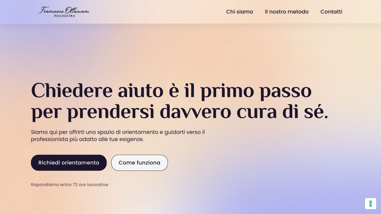 Sito di Francesco Ottaviani su desktop
